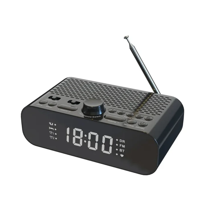 DAB-A5 Bedside LED Screen Digital Alarm Clock Bluetooth-compatible Speaker FM / DAB Radio, European Version