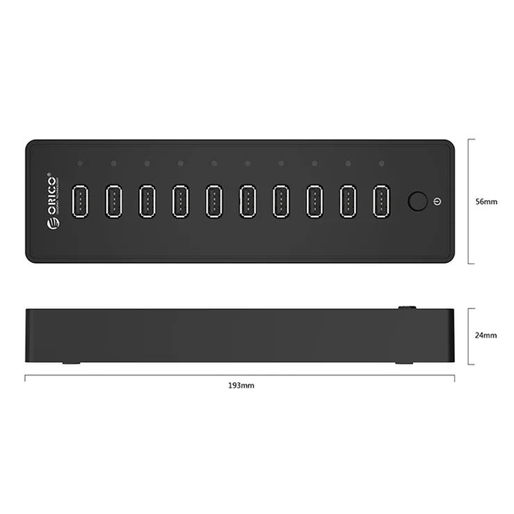 ORICO P10-U2 Multiple Ports USB2.0 Hub 480Mbps - UK Plug