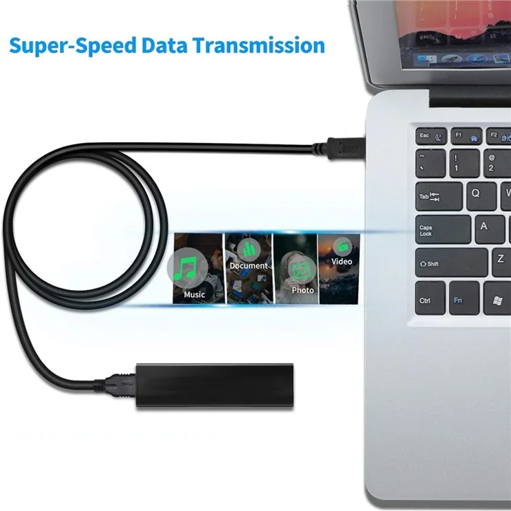 For iPhone 15 Series 30cm Type-C to USB 3.0 Male 3A Charging Cable 5Gbps Data Sync Cord