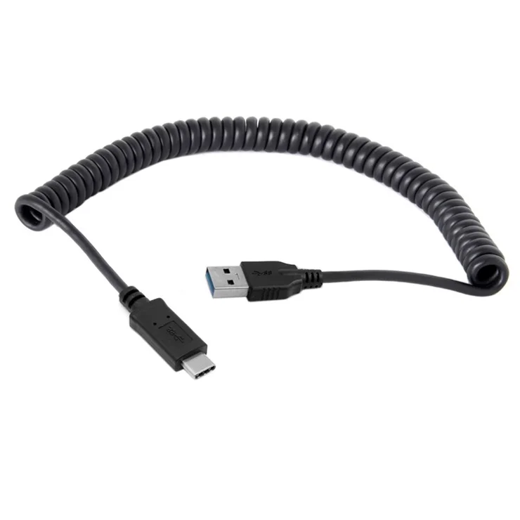 CY UC-080 USB-C Male to USB3.0 A Male Spring Cable