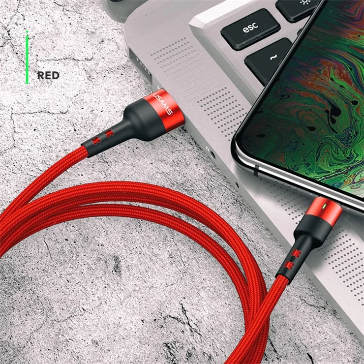 30Pcs/Set USAMS US-SJ312 U26 Micro USB Charging Data Sync Cable 1m with Display Stand - Red