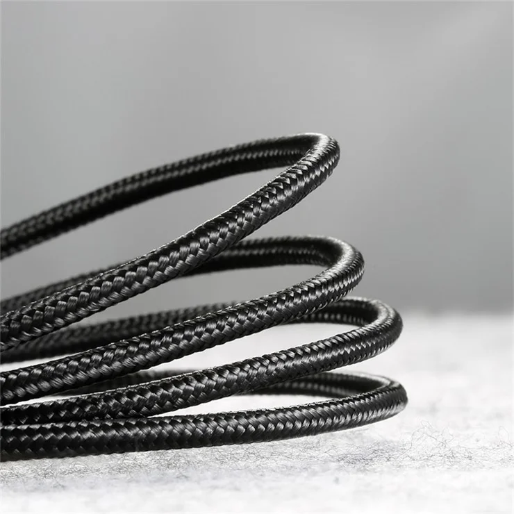 BASEUS KLF Series USB to Type-C 2A Charging Cable 300cm Transfer Data Cable Anti-folding Braided Cord for Huawei Xiaomi Samsung - Red Case / Black Line