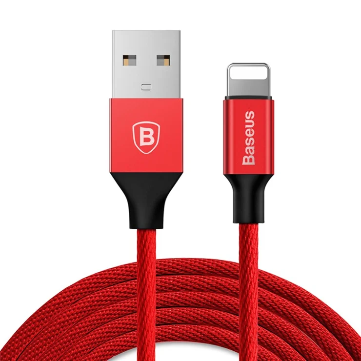BASEUS Yiven Data Sync Cable Charging Cord iP USB Cable for iPhone (iOS 10 Version) 3m - Red