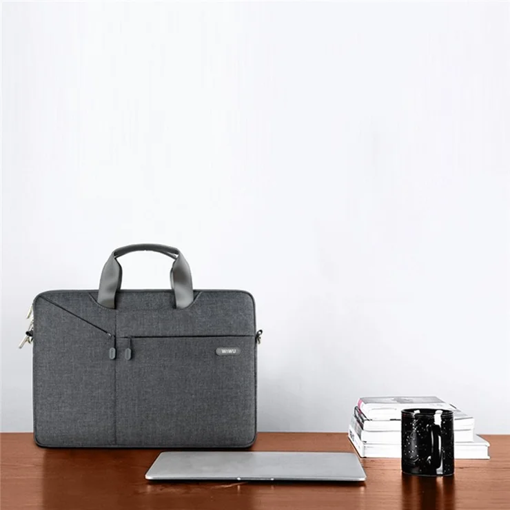WIWU Oxford Sleeve Travel Laptop Bag Handbag with 3-way Use for 13-inch MacBook - Dark Grey