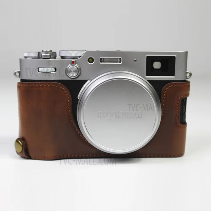 Wholesale PU Leather Half Camera Case Bag Cover for FUJIFILM X100V