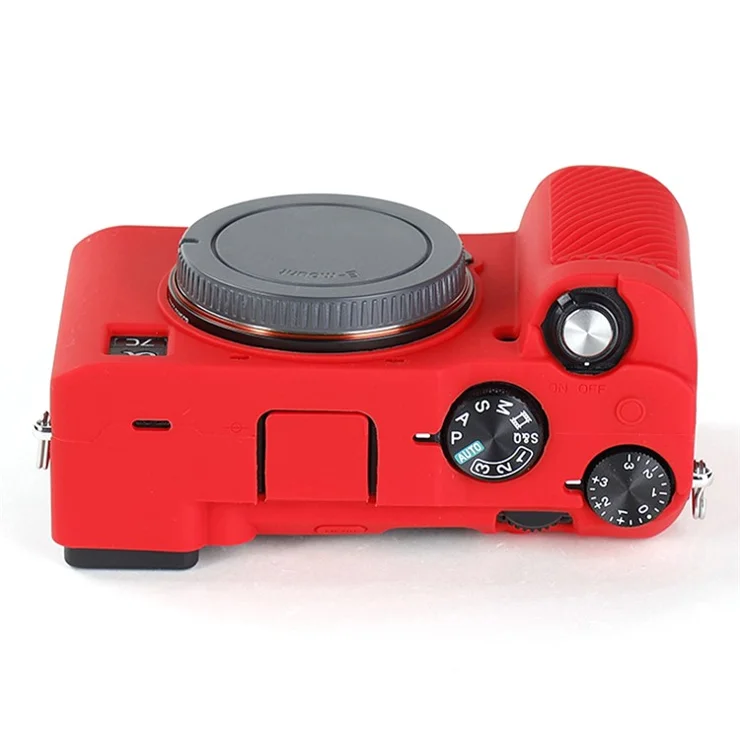 For Sony A7C Anti-slip Dust-proof Anti-collision Silicone ILDC Camera Protective Cover Case - Red