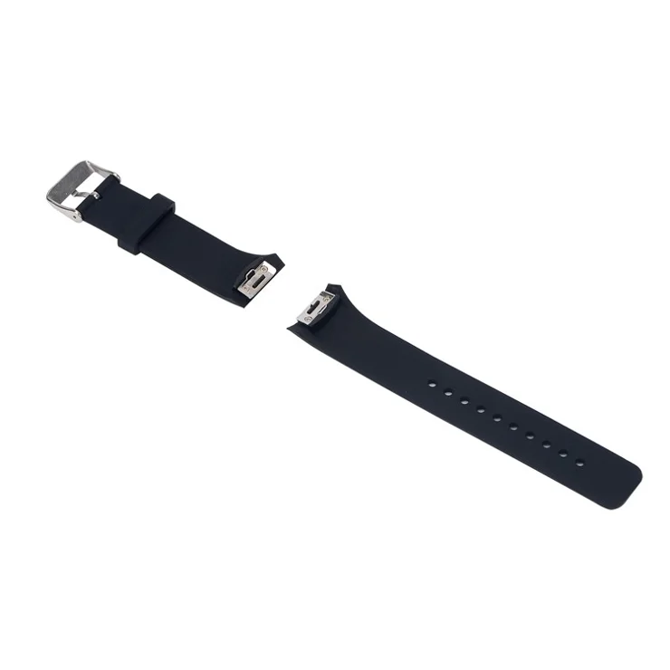 Flexible Silicone Watch Strap for Samsung Galaxy Gear S2 R720/R730 - Black