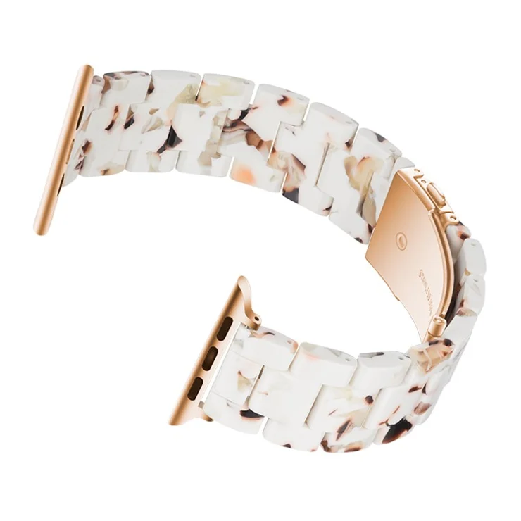 Waterproof Resin Watch Band Strap for Apple Watch Series 10 42mm / 9 8 7 41mm / SE (2023) SE (2022) SE 6 5 4 40mm / 3 2 1 38mm - Coffee