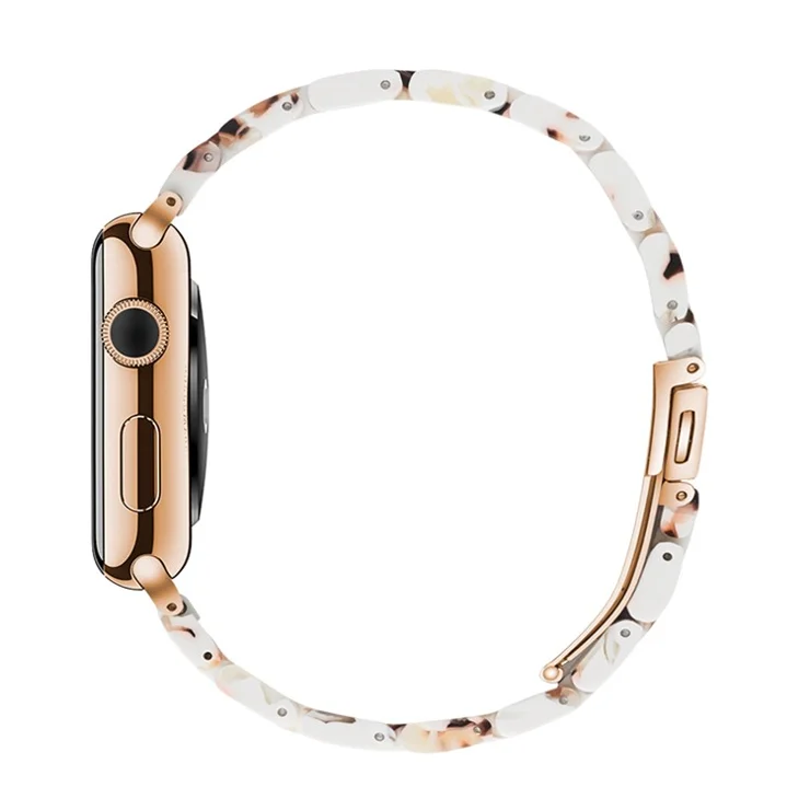 Waterproof Resin Watch Band Strap for Apple Watch Series 10 42mm / 9 8 7 41mm / SE (2023) SE (2022) SE 6 5 4 40mm / 3 2 1 38mm - Coffee
