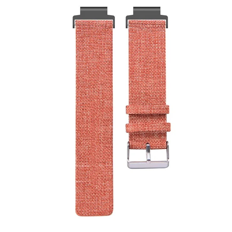 For Garmin Forerunner 220 230 235 630 620 735 Canvas Watch Band Wrist Strap with Metal Buckle - Orange