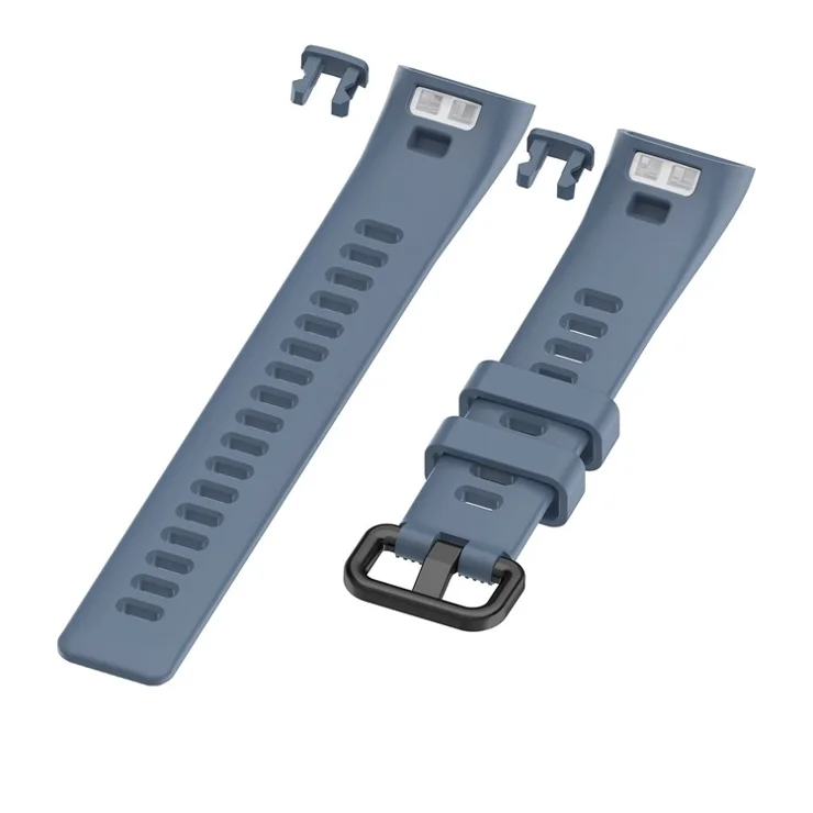 19mm TPU Watch Bracelet Replacement Band Strap for Huawei Band 3 Pro - Black Blue