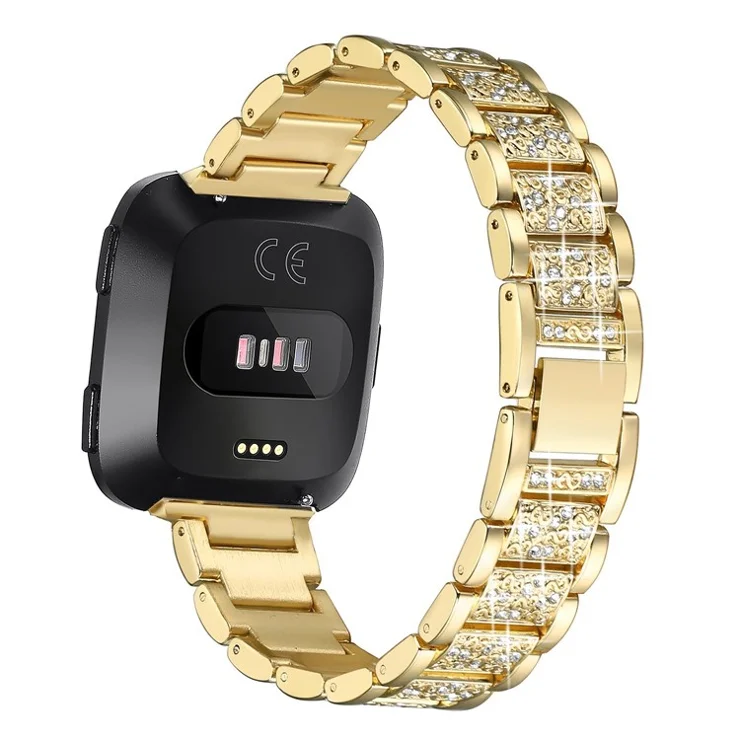 22mm Universal Rhinestone Decor Metal Watch Band for Huawei Watch GT / Samsung Gear S3 Classic / S3 Frontier - Gold