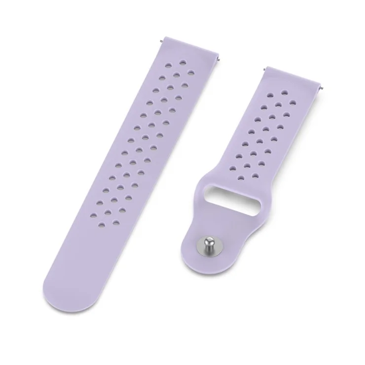 20mm Breathable Holes Silicone Bracelet Wristband Strap Replacement for Samsung Galaxy Watch 42mm SM-R810 - Light Purple