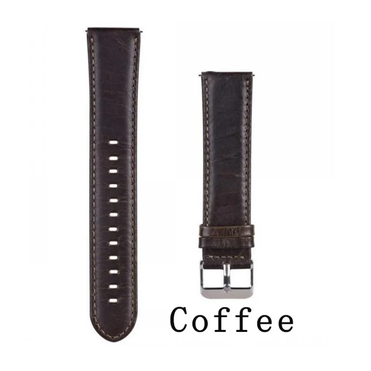 20mm Crazy Texture Genuine Leather Watch Band Bracelet Strap for Samsung Gear S2 Classic / S3 Classic - Dark Brown
