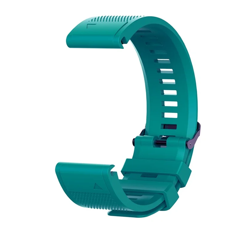 26mm Silicone Watch Band for Garmin Fenix 5X/5X Plus/Fenix 3/3 HR Adjustable Wrist Strap with Black Buckle - Dark Green