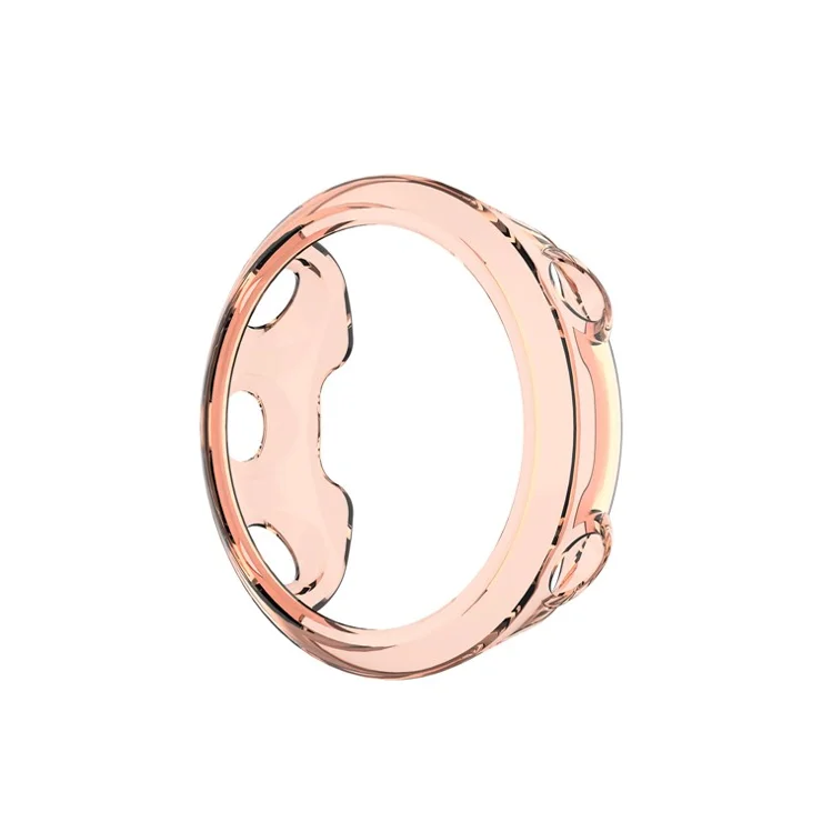 Transparent Soft TPU Protective Case Cover for Garmin Forerunner 45 / Garmin Swim 2 - Rose Gold
