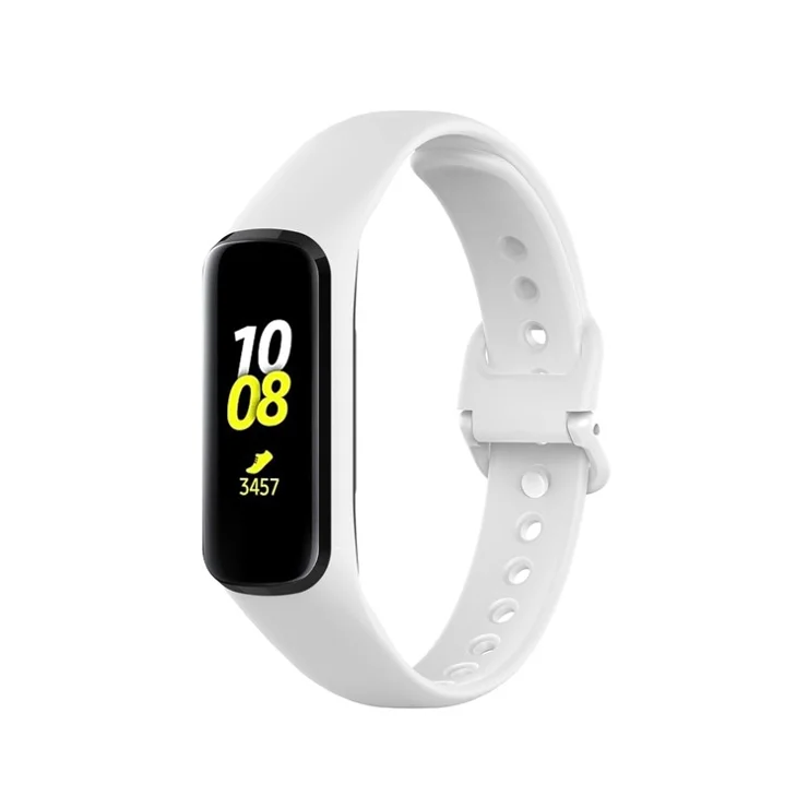 Silicone Smart Watch Band Strap Bracelet Replacement Strap for Samsung Galaxy Fit-e SM-R375 - White