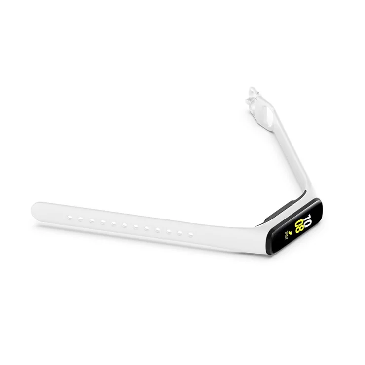 Silicone Smart Watch Band Strap Bracelet Replacement Strap for Samsung Galaxy Fit-e SM-R375 - White