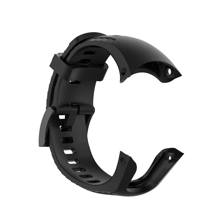 Soft Silicone Watch Band for Suunto 5 22.5mm - Black