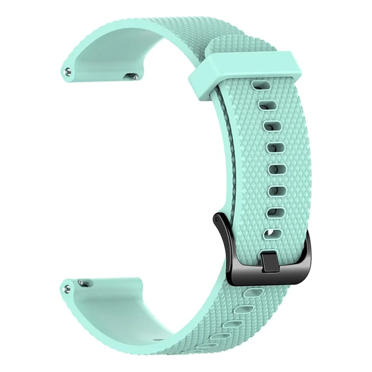 22mm Textured Soft Silicone Strap Watch Band Replacement for Garmin Vivoactive 4 - Green