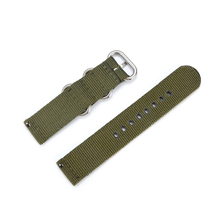 Nylon Watch Band Strap 20mm for Samsung Gear Sport R600 - Army Green