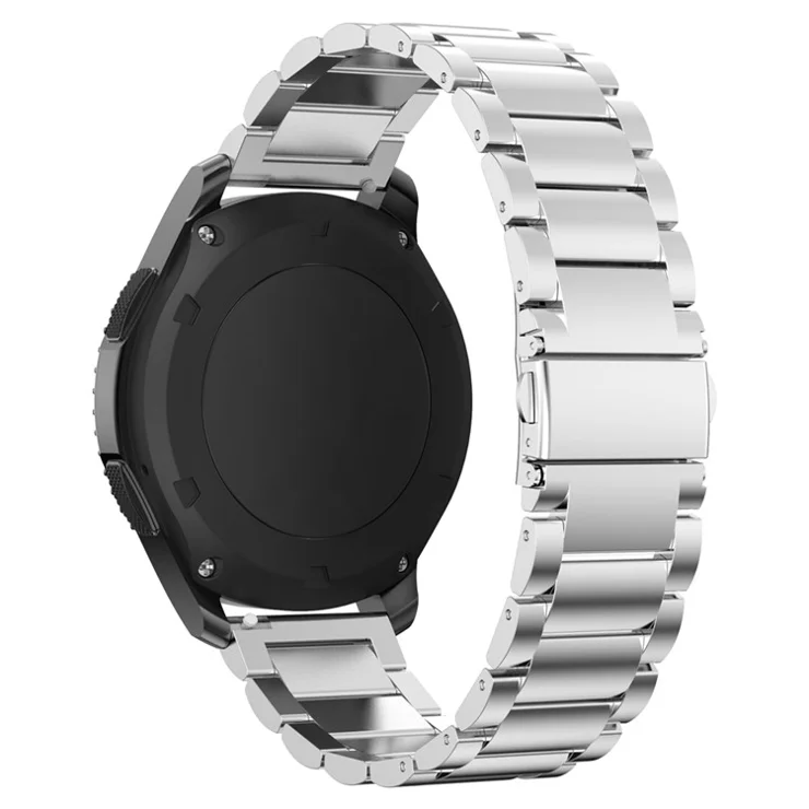 22mm Universal Classic Stainless Steel Watch Band Bracelet for Samsung Gear S3 Frontier/Garmin Active Etc - Silver