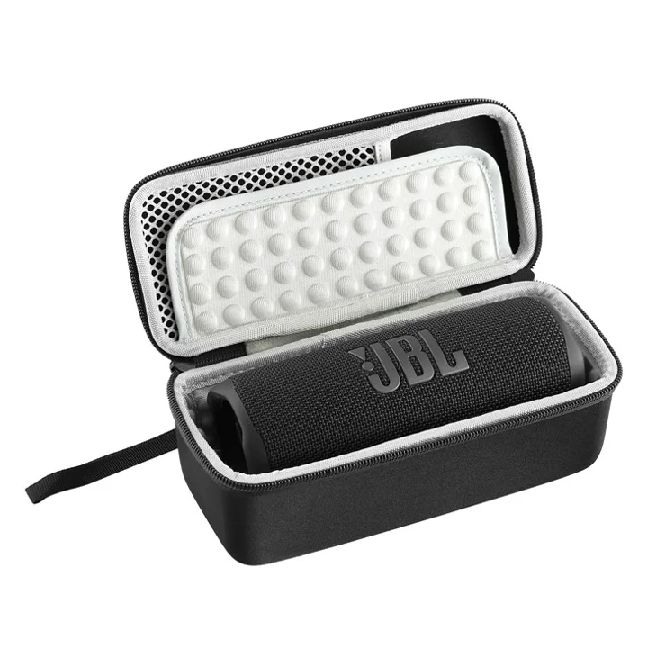 For JBL Flip 7 / Flip 6 / Flip 5 / Flip 4 Rectangle Shockproof Carrying Case Bluetooth-Compatible Speaker Storage Bag - Black / Grey