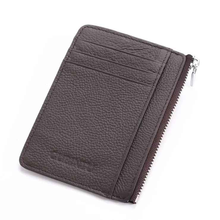 GUBINTU 417 RFID Protected Genuine Leather Wallet Credit Card Money ID Pocket Holder - Coffee
