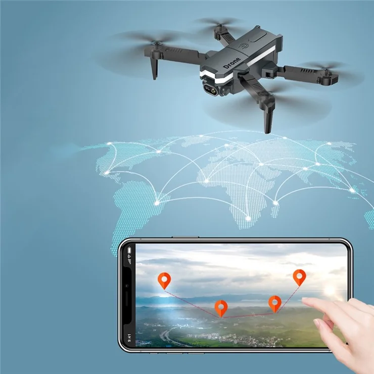 Z88 Dual-Camera RC Drone One-key Return Foldable RC Quadcopter Real-time Transmission Remote Controlled - Orange