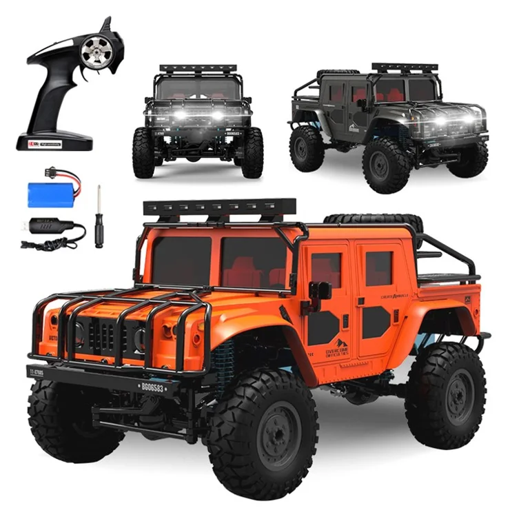 BG1535 1 / 12 Full-Scale Off-Road Vehicle 2.4G 4WD High-Speed RC Car Alloy Climbing Car IPX4 Waterproof Car Model Toys - Orange Yellow