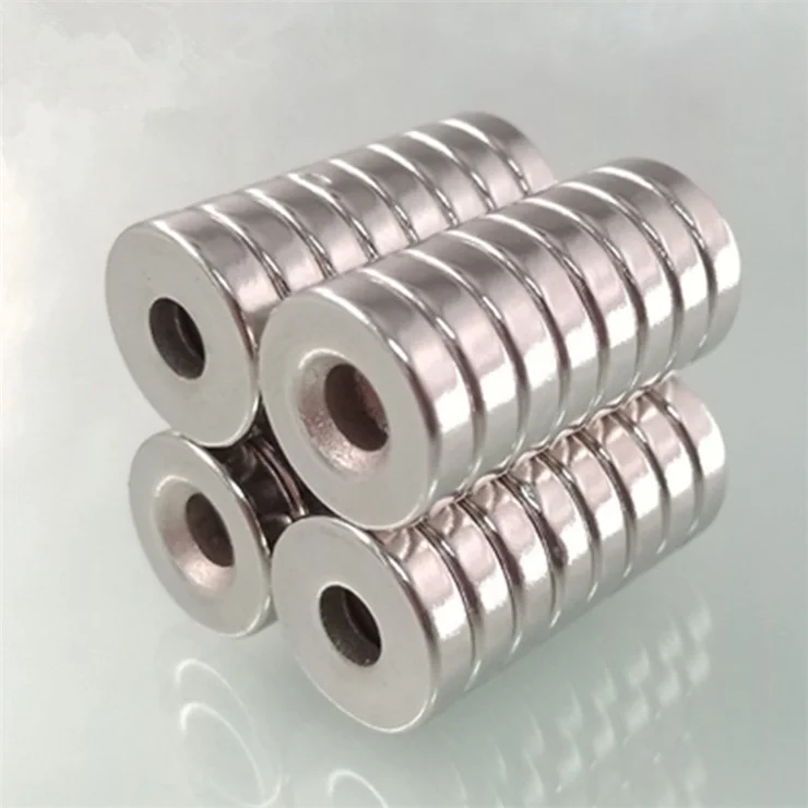 32Pcs/Set 12 x 5mm Industrial Equipment and DIY Projects Round Shape Hole NdFeB Magnet