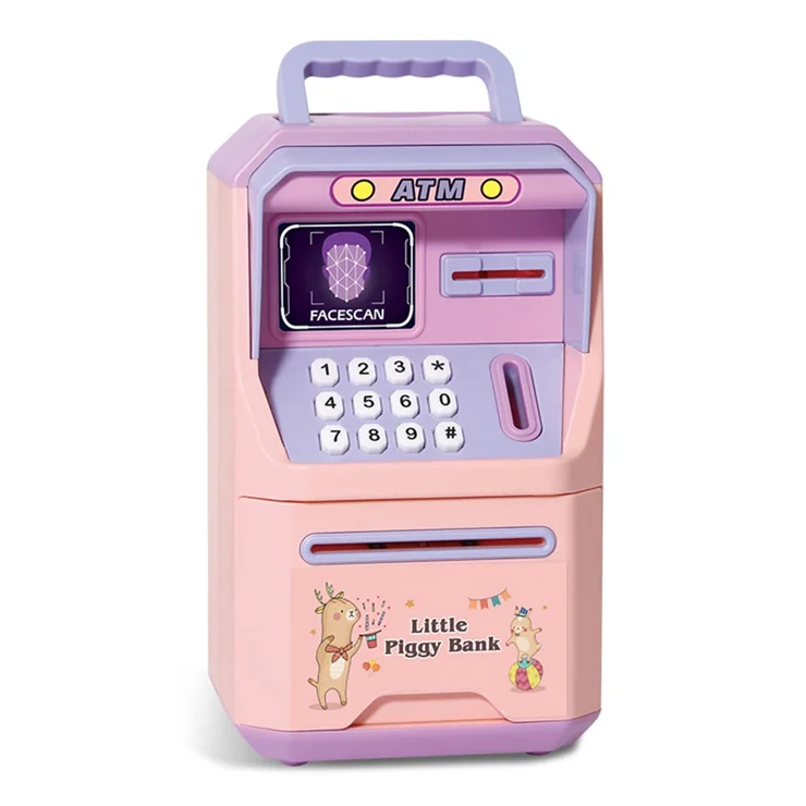 6913 Children Cartoon Piggy Bank ATM Password Box with Music