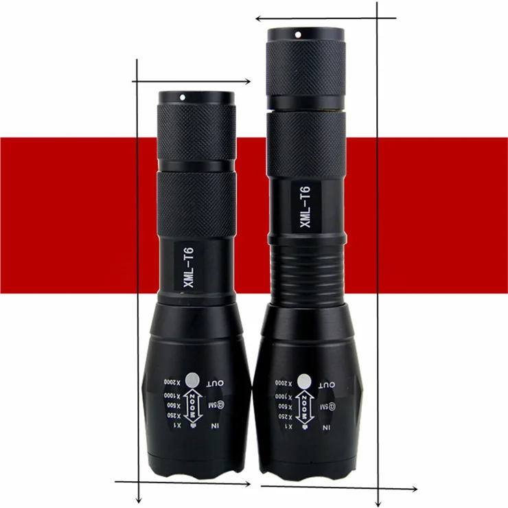 2500 Lumen Zoomable LED Flashlight - Cree XML T6, 5 Modes, Uses 18650/AAA, Adjustable Focus, Waterproof - View #9