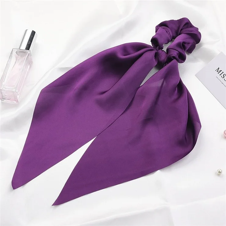 Hair Scrunchies Elastic Hair Band Scarf Ponytail Ribbon Scrunchy Hair Ties Accessories for Women Girls - Style A