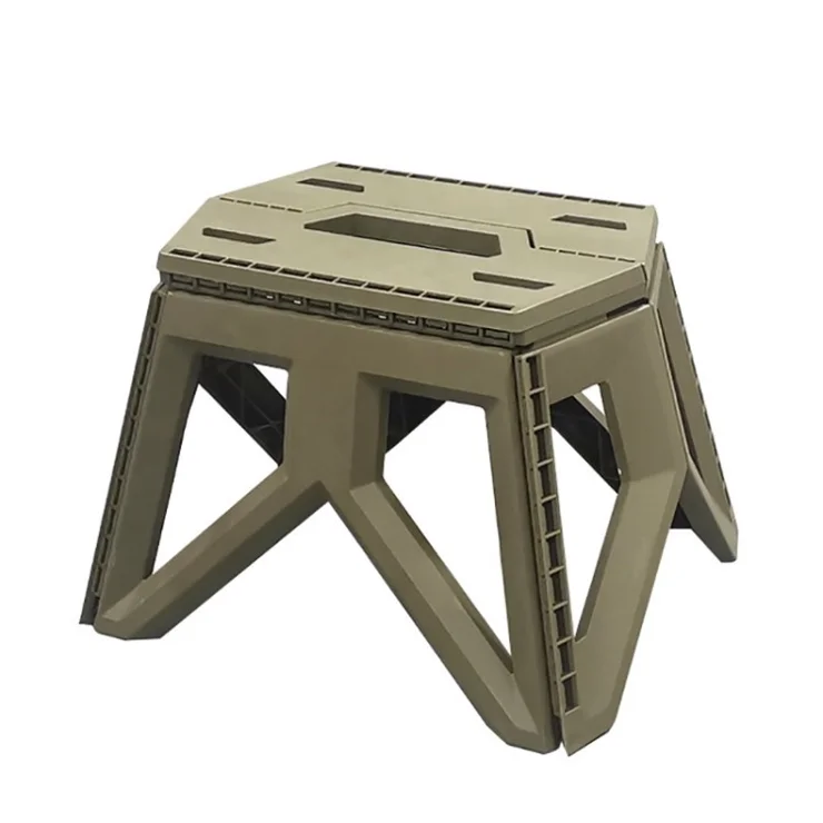 Portable Folding Stool Hiking Backpacking Stool Chair for Outdoor Fishing Camping - Green
