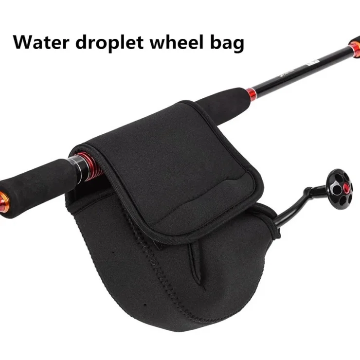 Fishing Reel Cover SBR Protective Bag Trolling Spinning Reel Storage Pouch Fishing Accessories Tackle Storage Bag - Black / M