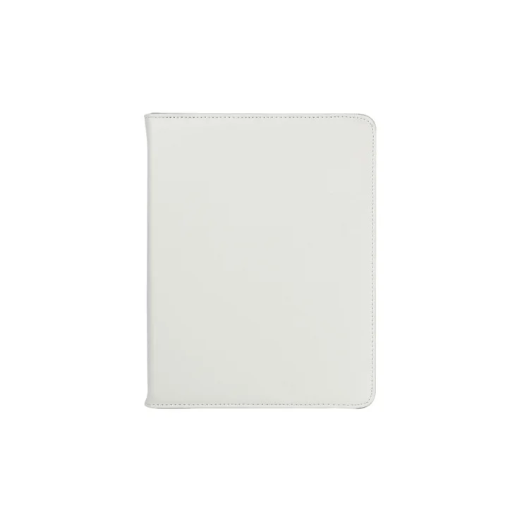 360 Degree Rotating Litchi Surface Leather Case Cover with Stand for iPad 2/3/4 - White
