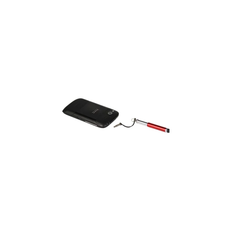 Universal Retractable Capacitive Soft Stylus Touch Pen for iPhone iPad iPod HTC - Red
