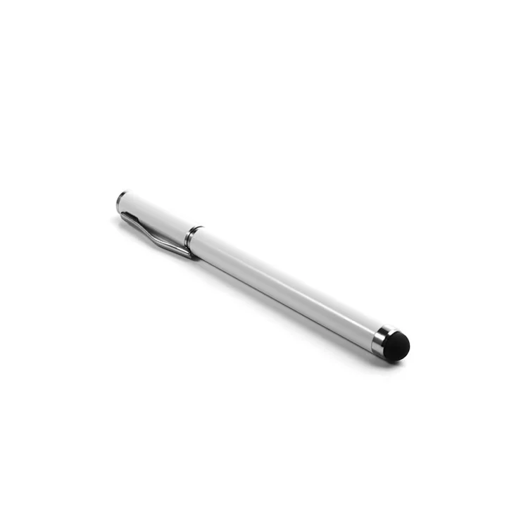 White Ball Point Pen Stylus for iPhone iPad Samsung with Capacitive Touch Screen