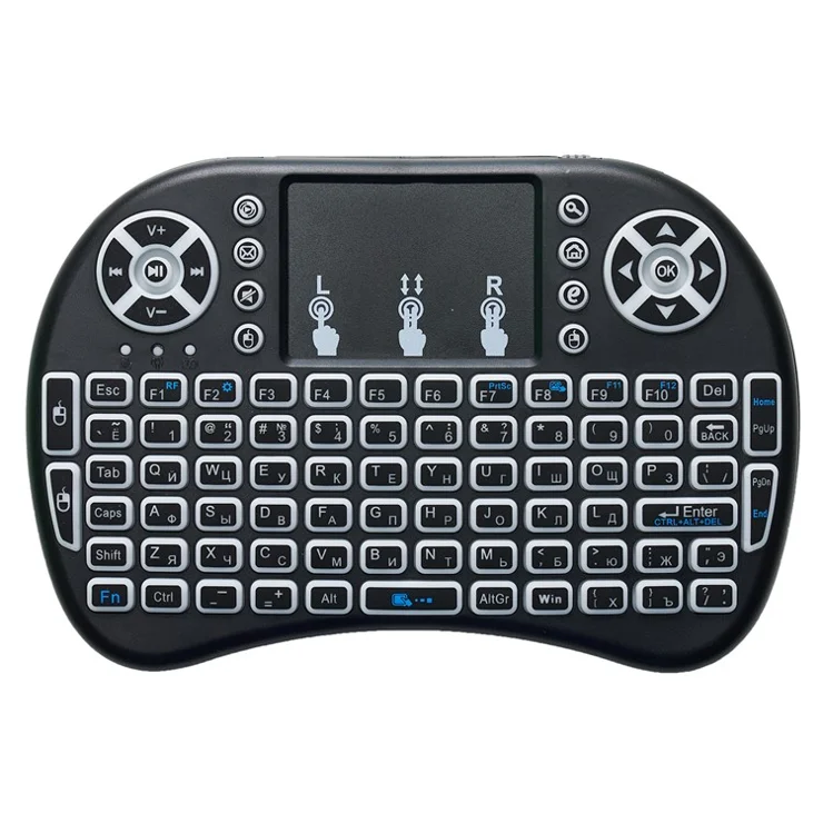 2.4GHz Wireless Keyboard Touchpad Mouse Handheld Remote Control Backlight for PC/Notebook/Smart TV/Android TV BOX