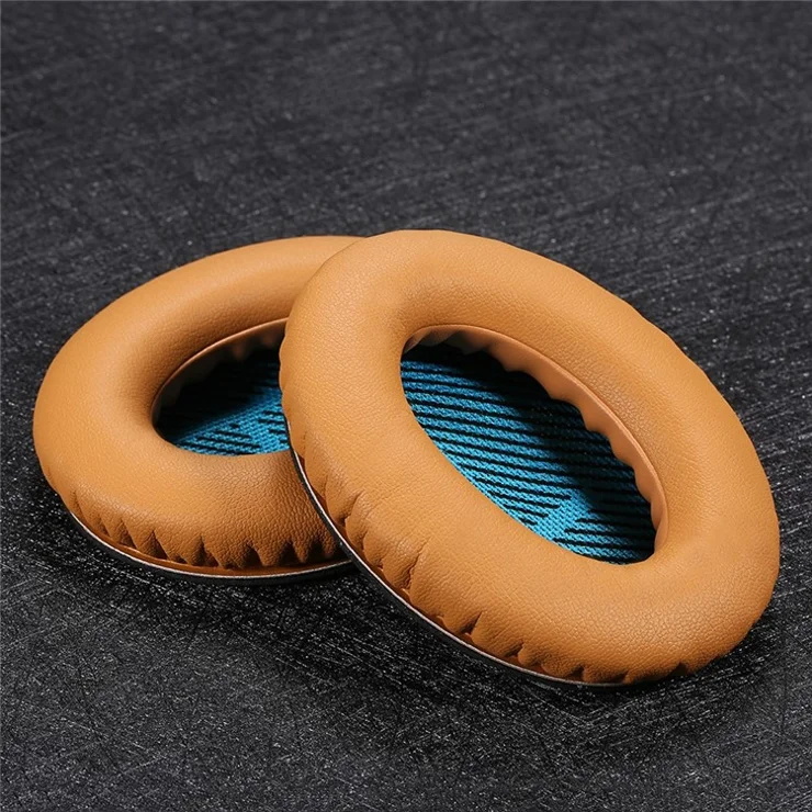 For Bose QuietComfort 25 15 QC2 QC15 AE2 AE2I AE2W QC25 Headphones Replacement Memory Foam Ear Pad Protein Leather Ear Cups Cushion Cover - Brown