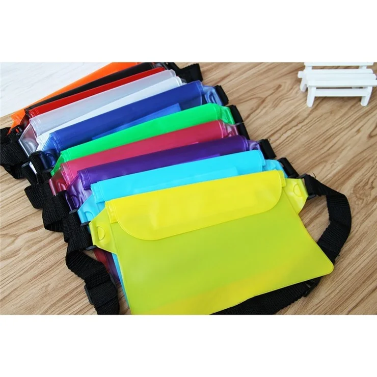 Waterproof Swim Drift Diving Bag Underwater Dry Shoulder Waist Belt Pocket Pouch - White