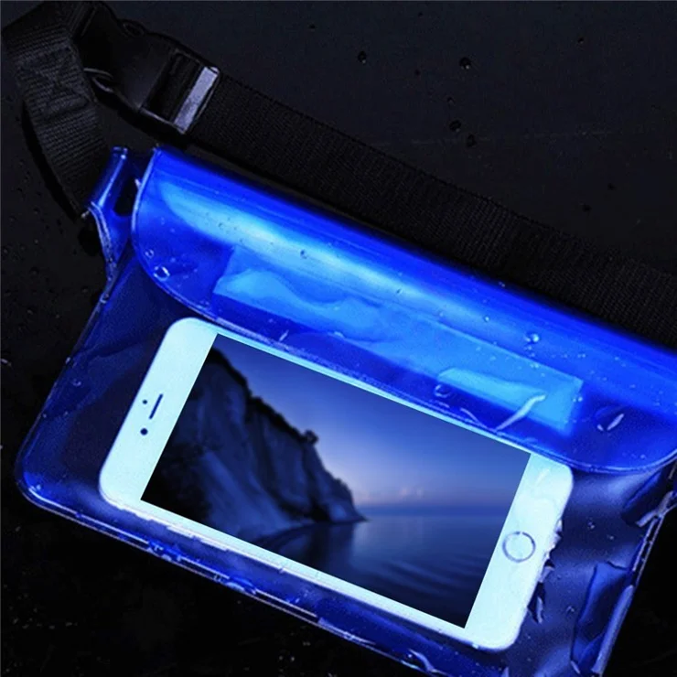 Waterproof Swim Drift Diving Bag Underwater Dry Shoulder Waist Belt Pocket Pouch - White