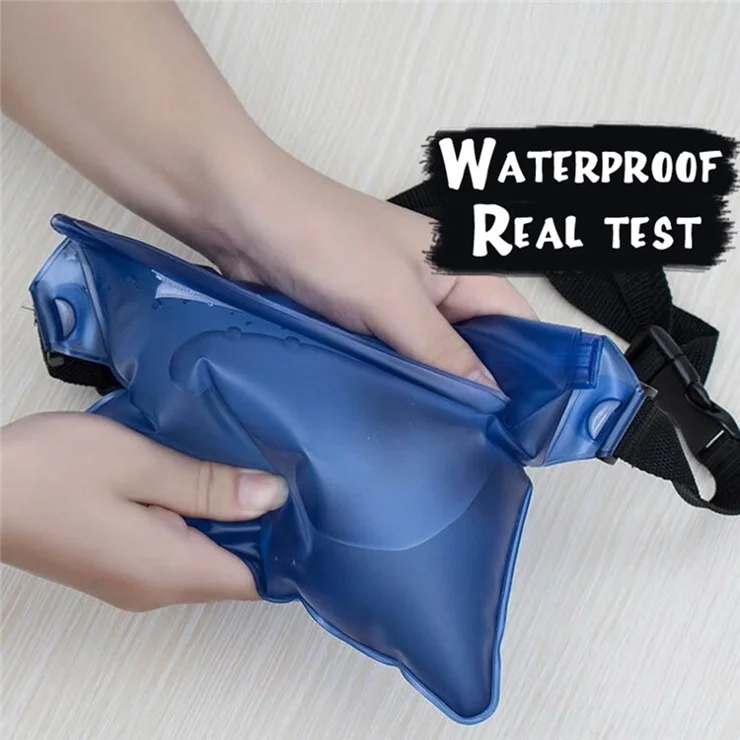 Waterproof Swim Drift Diving Bag Underwater Dry Shoulder Waist Belt Pocket Pouch - White