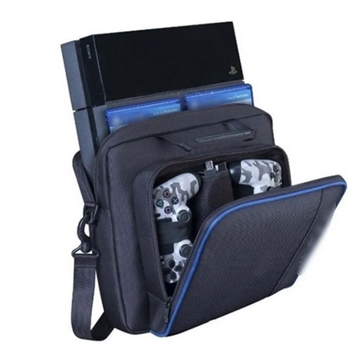 Travel Carry Protective Shoulder Bags for PS4 Console Accessory Portable Case Messenger Bag - Black