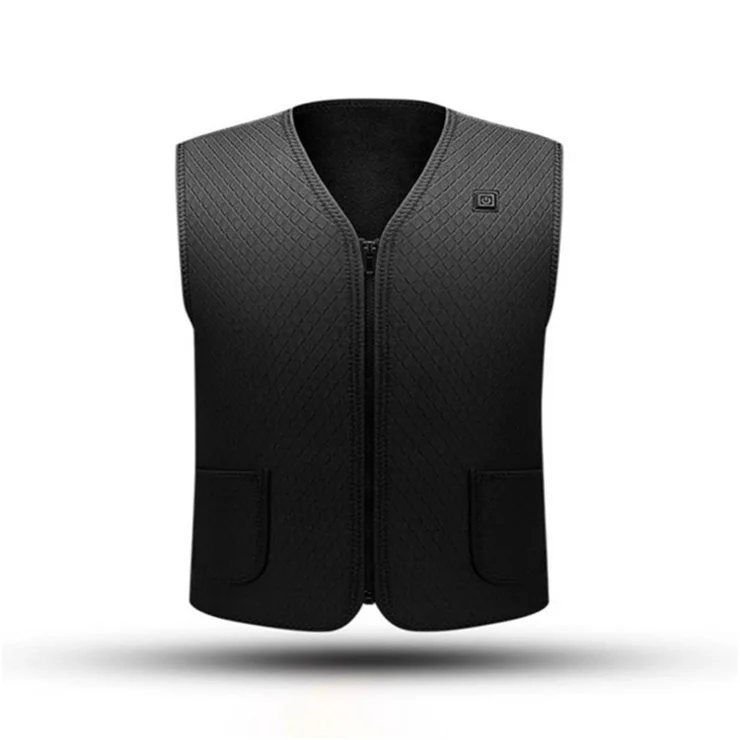 Men Heated Vest Winter Warm Heated Vest Heating Jacket Light USB Electric Warm Clothes for Outdoor Running Cycling Biking Driving Hiking(Battery Not Included) - XL