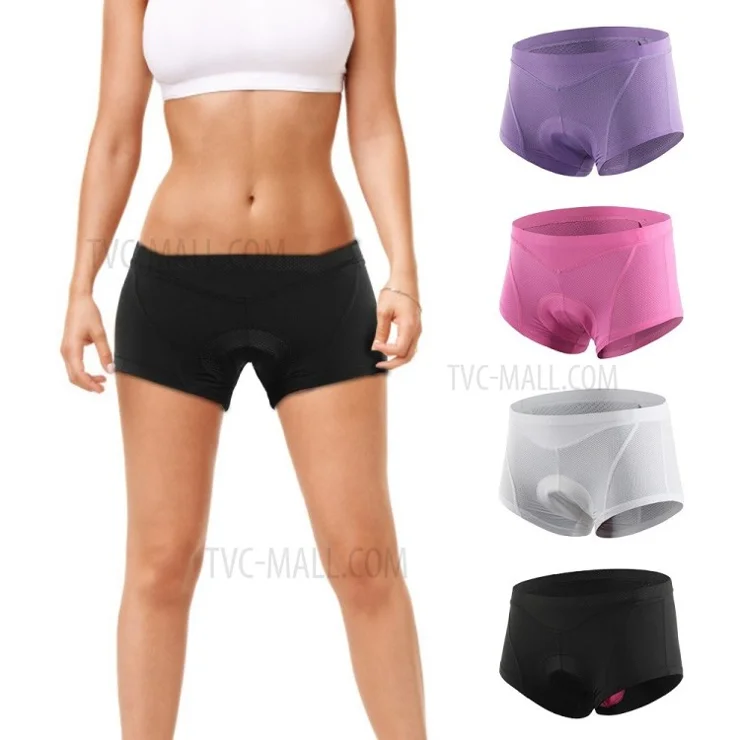 Bike Underwear 3D Gel Padded Bicycle Briefs for Women - Purple/S