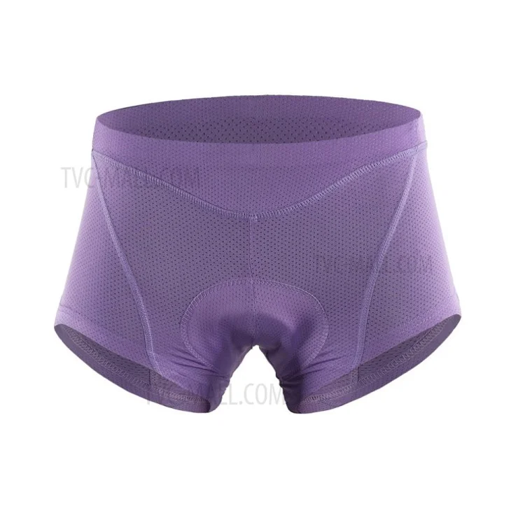 Bike Underwear 3D Gel Padded Bicycle Briefs for Women - Purple/L