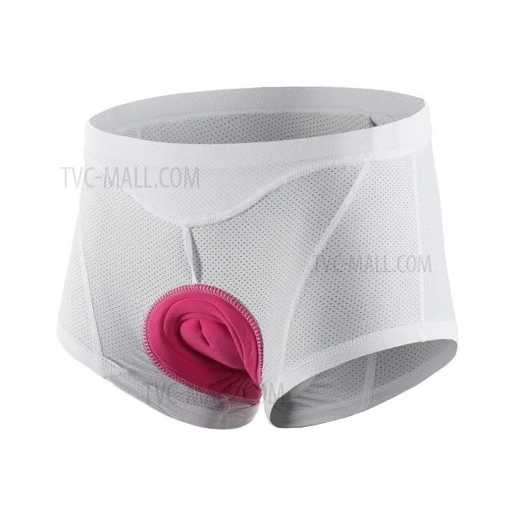Bike Underwear 3D Gel Padded Bicycle Briefs for Women - White/L