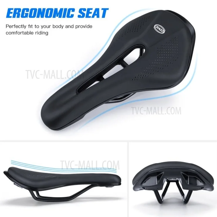 Exercise Bike Seat Cushion Shock Absorbing Replacement Padded Hollow Design Bicycle Saddle